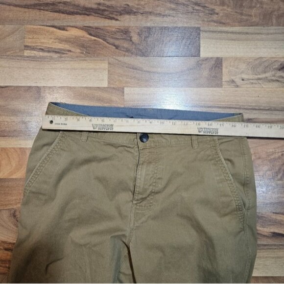 prAna Breathe Straight Fit Pants Men’s Khaki Organic Cotton Coolmax - Picture 10 of 11